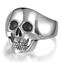 Steampunk Silver Skull Rings For Men - https://lordsteampunk.com/steampunk-silver-skull-rings-for-men/ Price: 94.00 & FREE Shipping #pinterest Moto Rose, Skull Rings For Men, Rock Rings, Skull Rings, Ring Man, Biker Rings, Vintage Punk