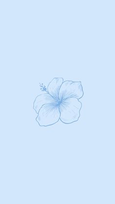 a drawing of a blue flower on a light blue background with the words, i love you