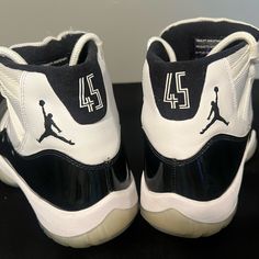 Jordan 11 Retro Concord Size 8m Very Good Condition, No Box Minor Blemish On Left Inner Midsole And Right Outer Midsole Towards Front (See Pics) Minor Fraying On Tongues (See Pics) White Jordan Casual Shoes With Air Cushioning, White Jordan Shoes With Air Cushioning For Streetwear, Casual White Jordan Shoes With Air Cushioning, White High-top Custom Sneakers With Air Cushioning, Sporty Jordan Shoes With Branded Heel Counter, White Low-top Basketball Shoes With Branded Heel Counter, Casual Jordan Shoes For Sports With Branded Heel Counter, Casual Jordan Shoes For Sports With Branded Heel, White Sole High-top Jordan Shoes With Branded Heel Counter