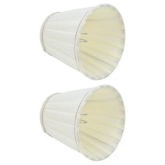 two white paper lamps on a white background