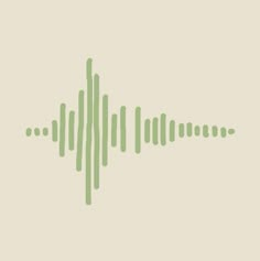 an audio wave is shown in green on a beige background with the words, sound waves