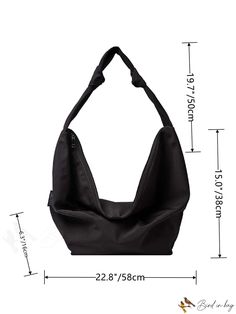 BirdinBag - Chic and Streamlined Hobo Bag Daunt Books, Travel Messenger Bag, Nylon Shoulder Bag, Aesthetic Bags, Bags Casual, Denim Handbags, Pearl Bag, Casual Tote, Black Purses