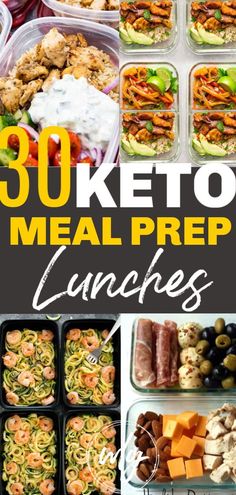 30 Low Carb Lunch Ideas You Can Meal Prep - Whole Lotta Yum Meal Prep Lunches, Ketosis Diet Recipes, Low Carb Meal, Resep Diet, Low Carb Diets, Ketogenic Diet Meal Plan, Ketogenic Diet For Beginners