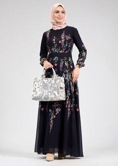 Discover timeless elegance with our Sophia Floral Print Chiffon Long Sleeve Maxi Dress, designed to elevate your modest fashion collection. Crafted from lightweight chiffon, this dress is fully lined with soft polymix fabric for ultimate comfort and ease of movement. The striking floral print adds a touch of feminine charm, while the full-length silhouette and long sleeves provide modest coverage, perfect for various occasions. This dress combines modesty with grace, featuring a fitted waistband Chiffon Long Sleeve Maxi Dress, Long Sleeve Chiffon Maxi Dress, Floral Chiffon Maxi Dress, Floral Print Chiffon, Abaya Dress, Modest Wear, Chiffon Long Sleeve, Dress Satin, Sleeve Maxi Dress