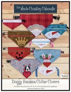 the dog bandana collar covers pattern is shown