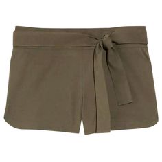 Gucci stretch-cotton shorts Bamboo-embellished gunmetal buckle details at sides of waist Side pockets Self-tie belt at waist, double-face with Gucci web on back side Partially lined Made in Italy Dry Clean Only Size 38 Retails for 1049$ Gucci's olive stretch-cotton shorts with bamboo-embellished buckle details are a sophisticated way to work safari chic. Team them with a tucked-in blouse and flat sandals to pull together an understated warm-weather look. Please see AD pictures for style referenc Gucci Shorts, Pants Embellished, Hot Pants Shorts, Culotte Shorts, Safari Chic, Micro Shorts, Silk Romper, Embellished Shorts, Bloomers Shorts