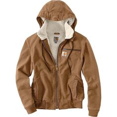 Retired no longer available Carhartt Weathered Wildwood Jacket Tan Brown Size Women's XL Hooded Sherpa Lined Brand New Unworn with Size Tag and tag strap on zipper still Autumn Jacket Women, Cardigan Blazer, Carhartt Womens, Jackets Winter, Carhartt Women, Carhartt Jacket, Style Winter, Winter Trends