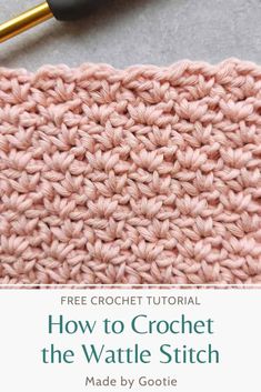 the crochet stitch with text overlay that says, how to crochet the