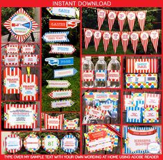 carnival party printables and decorations