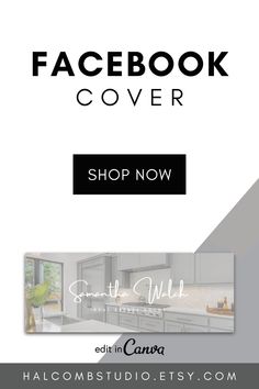 the facebook cover is shown with an image of a kitchen and dining room in it