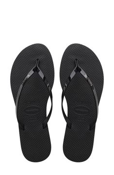 A classic all-rubber flip-flop features a slim thong strap and textured footbed. Style Name:Havaianas 'You' Flip Flop (Women). Style Number: 5125800. White Sketches, Vacation Shoes, Rubber Flip Flops, Havaianas Flip Flops, Beach Flip Flops, Flip Flop Shoes, Kinds Of Shoes, Made In Brazil, Beaded Flowers