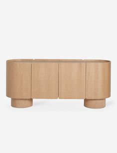 the sideboard is made out of wood and has four sections on each side, with three