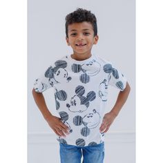 Your kid is ready for a day filled with Disney magic in this cute 2 pack of Disney shirts! These comfy short sleeve tees feature vibrant and colorful Disney artwork your little one will love to wear! Choose from classic designs of favorite characters like Mickey Mouse and his friends Donald Duck, Goofy, and Pluto, Woody and Buzz Lightyear from Toy Story, Maui and Moana, Luca, Kion from Lion Guard, Lightning McQueen from Cars, Flash, Axl, and Piston from Firebuds, and Winnie the Pooh, Tigger, Eey Playful Cotton Mickey Mouse T-shirt, Mickey Mouse Graphic Tee Tops, Cute Mickey Mouse Short Sleeve T-shirt, Cute Mickey Mouse Short Sleeve Tops, Playful Mickey Mouse Tops For Playtime, White Short Sleeve Disney T-shirt, Casual Mickey Mouse Tops For Playtime, Cotton Mickey Mouse Top For Playtime, Cotton Mickey Mouse Short Sleeve T-shirt