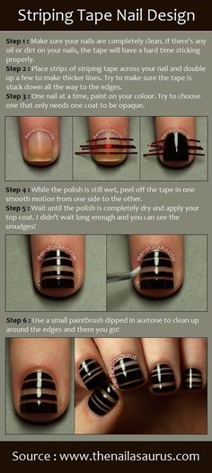 How to do Tape Nail Designs, Nail Striping Tape, Tape Nail Art, Nail Tape, Waste Time, Manicure Y Pedicure, Cool Nail Designs