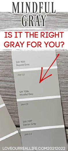 gray paint colors with the words mindful gray is it the right gray for you?