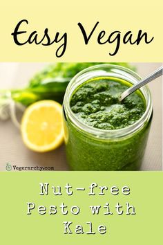 an easy vegan nut - free pesto with kale