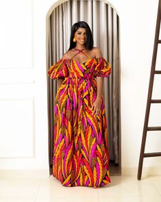 The Amaka maxi dress is a seamless blend of Afrocentric with modern style! The print and design makes it phenomenal and perfect for every occasion. Each piece is meticulously handcrafted using 100% African wax cotton ensuring the highest quality and authenticity. At our shop, we take pride in creating custom designs ta Multicolor Printed Maxi Dress In Ankara Fabric, Printed Ankara Maxi Dress, Multicolor Printed Ankara Maxi Dress, Cotton Maxi Dress With Vibrant Print, Bohemian Multicolor Ankara Maxi Dress, Plus Size African Fashion, African Print Maxi Dress, Skirt Jumpsuit, Braids Wig