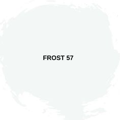 the word frost is written in black on a white background