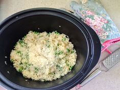 a close up of a bowl of food on a table