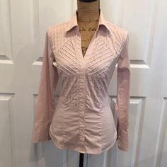 Nwot! Express Stretch Long Sleeve Button Down Shirt. Beautiful Blush Pink. Size Small. Great For Career/Office/Business. Feminine Fitted Button-up Shirt, Fitted Feminine Button-up Shirt, Feminine Fitted Shirt With Buttons, Office Business, Price Drop, Blush Pink, Button Downs, Button Down Shirt, Career