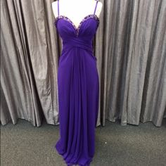 La Femme Majestic Purple Dress. Great Condition. Purple Fitted Chiffon Prom Dress, Fitted Purple Chiffon Prom Dress, Elegant Purple Chiffon Prom Dress, Formal Purple Chiffon Maxi Dress, Purple Fitted Chiffon Formal Dress, Purple Chiffon Maxi Dress For Evening, Purple Fitted Chiffon Dress For Formal Occasions, Formal Fitted Purple Chiffon Dress, Purple Floor-length Evening Dress With Pleated Bodice