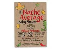 this is an image of a baby shower card for a mexican themed baby shower party