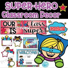 Get ready for back to school with this classroom door or bulletin board Superhero display!Students will love seeing their name displayed on the classroom door or bulletin board!This Superhero themed classroom decor kit would be an adorable door display, bulletin board, or good work display board!This pack is full of options! Use for door, good work, lunch board, helpers, tables, supplies, etc.I have included the following choices:** Header Options:  It's Going to Be a Super Year!-  (not editable Super Hero Classroom Door Decor, Superhero Board Bulletin, Superhero Theme Classroom Door, Good Work Display, Superhero Classroom Door, Superhero Classroom Theme Bulletin Boards, Superhero In Training Door, Superhero Door, Door Bulletin Boards