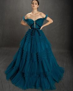 Marvel the Ruffles Gown – Teuta Matoshi A-line Tulle Evening Dress With Ruffles, Evening A-line Tulle Gown, A-line Tulle Gown For Gala, A-line Tulle Gown For Evening, A-line Tulle Ball Gown For Evening, Tulle A-line Gown For Gala, Tulle Gala Ball Gown, A-line Tulle Gown, Evening Ball Gown With Tulle Skirt