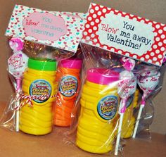 "You 'Blow' Me Away" Valentine Treat Bag Topper {Printable} School Treats, Valentines Day Food