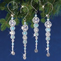 Solid Oak Shimmer Icicles beaded ornament kit Beaded Ornaments Diy, Ornament Hangers, Ornaments Crafts, Beaded Christmas Decorations, Native Beading, Icicle Ornaments, Beaded Snowflakes, Beaded Christmas Ornaments, Christmas Bead