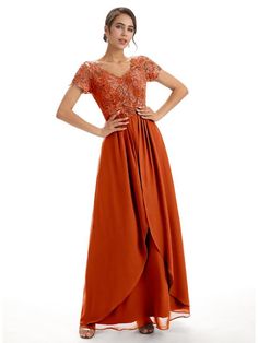 papaya|mallory Mother Of The Groom Dresses, Burnt Orange Dress, Chiffon Shorts, Groom Dresses, Dresses Chiffon, Bridesmaid Dresses Online, Satin Bridesmaid Dresses, Custom Size Dresses, Rust Dress