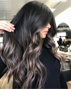 Dark Brown Hair Balayage, Hair Color And Cut, Long Wavy Hair, Hair Color Balayage, Hair Inspiration Color, Hair Inspo Color