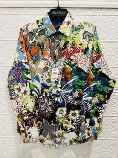 Robert Finale Paintings, Vintage Multicolor Resham Embroidered Fabric, Clashing Patterns, Robert Mapplethorpe Collage, Robert Galbraith Books, Robert Graham Shirts Men, Robert Graham, Kids Wear, Long Sleeve Shirt