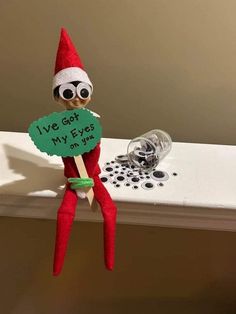 Elf Return With Pajamas, Elf Back To School Ideas, Elf On The Shelf Ideas Nursery, Elf On The Shelf Donut Worry Im Back, Elf On The Shelf Ideas At School Kids, Elf On The Shelf Ideas Funny Hilarious For Classroom, Cricut Elf On The Shelf Props, Elf Ideas With Baby Elves, Raunchy Elf On The Shelf Ideas