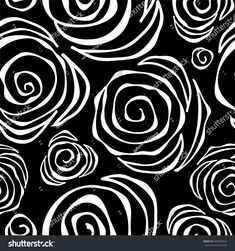 an abstract black and white background with swirls in the shape of circles, spirals