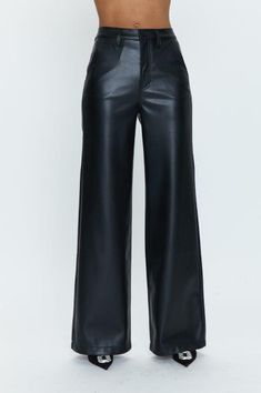 Introducing the LANA TROUSER, the perfect pants for your wildest dreams! These ultra wide-legged trousers will let you strut your stuff in style. High-rise and made with a comfortable fit, these trousers have got you covered - and looking good - for any occasion! Soft Alt, Leather Pant, Denim Sweater, Perfect Pant, Ultra Wide, High Waisted Trousers, Denim Fashion, Jumpsuit Dress, Leather Pants