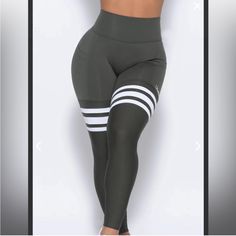 New! Only Tried On. High Stretch Sportswear Bottoms For Sports Events, Athleisure High-cut Leg Tights For Sports, High-cut Leg Athleisure Tights For Sports, Athleisure High-cut Leg Sports Tights, Functional High Stretch Bottoms For Sports Events, Sporty High Stretch Bottoms For Sports Events, Green Sporty Tights For Training, Sporty Compression High-cut Leggings, Sporty Compression High-waisted Leggings