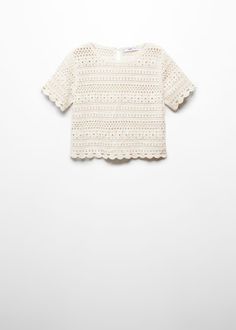 Knitted jumper with openwork details - Women | Mango USA Mango Outlet, Knitted Jumper, Sweater Cardigan, Sweaters & Cardigans, Knitted Fabric, Jumper, Mango