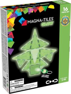 Amazon.com: MAGNA-TILES Glow 16-Piece Magnetic Construction Set, The ORIGINAL Magnetic Building Brand : Toys & Games Magna Tiles, Magnetic Construction, Building Brand, Brand Building, Small Magnets, Toys Games, Magnets, Led Lights, The Original