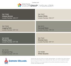 the different shades of paint that are available in this color scheme for walls and ceilings