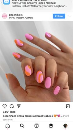 Summer Nails 2023, Nails Art Designs, Spring Acrylic Nails, Minimal Nails, Nails 2023, Colour Blocking, Dipped Nails