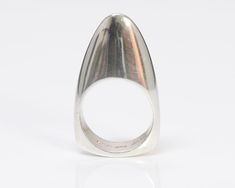 Georg Jensen S Ring #A30 Contemporary Hallmarked Rings For Formal Occasions, Modern White Gold Collectible Rings, Modern White Gold Rings, Ring With Pearl, Georg Jensen Jewelry, Hollow Ring, Silver Napkin Rings, Modernist Jewelry, Georg Jensen