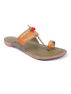 Mens Two Tone Kolhapuri Sandal, Gifts for Him, Unique Gift for Men, Handmade Leather footwear for Men, Indian Style Casual sandals  Special Two Tone Kolhapuri Chappal, 100% handmade from natural leather in ethnic Indian style. Very comfortable, light and soft, these leather sandals are perfect for all your summer adventures!  It's not just about staying royal, it's also about style and fashion. All those noble style and royal fashionist men who like maintaining their panache might want to pick up a pair of Kolhapuri sandals exclusively designed for them out of pure leather and enhanced with wonderful design. These sandals called as kolhapuri chappal are designed with elegance and they deliver the style and comfort.  Before placing the ordering, please measure the foot length from the big t Traditional Sandals With Single Toe Strap For Festive Occasions, Traditional Festive Sandals With Single Toe Strap, Festival Sandals With Gota Work For Puja, Traditional Festive Sandals For Puja, Festival Gota Work Sandals For Puja, Traditional Festive Sandals With Dori Work, Traditional Sandals With Zari Work For Festive Occasions, Traditional Festive Sandals With Zari Work, Traditional Gold Sandals For Festivals