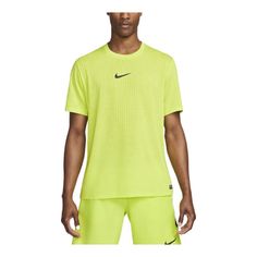 Men's Nike Pro Dri-FIT Adv Training Sports Quick Dry Solid Color Round Neck Short Sleeve Atomic Green T-Shirt DD1704-321 Green Short Sleeve Sportswear Jersey, Nike Green Sports T-shirt, Dri-fit Short Sleeve Sportswear Jersey, Green Sports T-shirt, Green Sportswear T-shirt For Sports, Nike Breathable Tops For Light Sports, Dri-fit Short Sleeve Sports Jersey, Short Sleeve Dri-fit Sports Jersey, Nike Athletic Fit T-shirt For Training