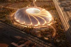 an artist's rendering of the stadium is shown in this aerial view from above