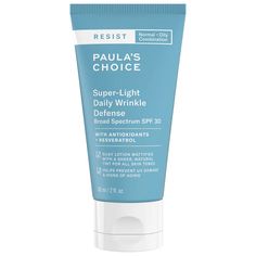 RESIST Super-Light Daily Wrinkle Defense Face Sunscreen SPF 30 - Paula's Choice | Sephora Best Drugstore Tinted Moisturizer, Drugstore Tinted Moisturizer, Paula's Choice, Paulas Choice, Morning Skin Care Routine, Anti Aging Moisturizer, Gel Moisturizer