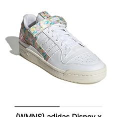 White Adidas Sneakers With Disney With Spring Colors, Disney Collection Nwt Great Looking Shoe And Comfortable..Size 8 Women Or 6.5 Kids Disney Low-top Sneakers For Streetwear, Disney White Low-top Sneakers, White Disney Sneakers In Synthetic Material, White Disney Synthetic Sneakers, White Adidas Sneakers, Adidas White Sneakers, Adidas Pink, 5 Kids, Size 8 Women