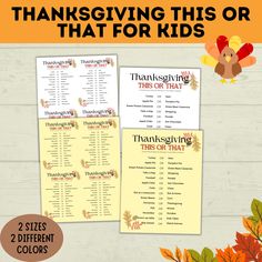 thanksgiving printables for kids to use on the table