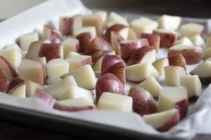 the potatoes are ready to be cooked in the oven