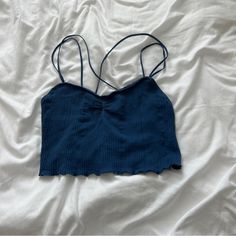 Urban Outfitters Crop Top Size M/L Brand: Urban Outfitters Condition: Nwot Color: Blue Details: -Seamless -Stretchy -I Ship Between 1-2 Days Cheap Urban Outfitters Tank Top For Beach, Urban Outfitters Tank Top, Urban Outfitters Tops, Urban Outfitters, Color Blue, Crop Top, Tank Top, Womens Tops, Crop Tops